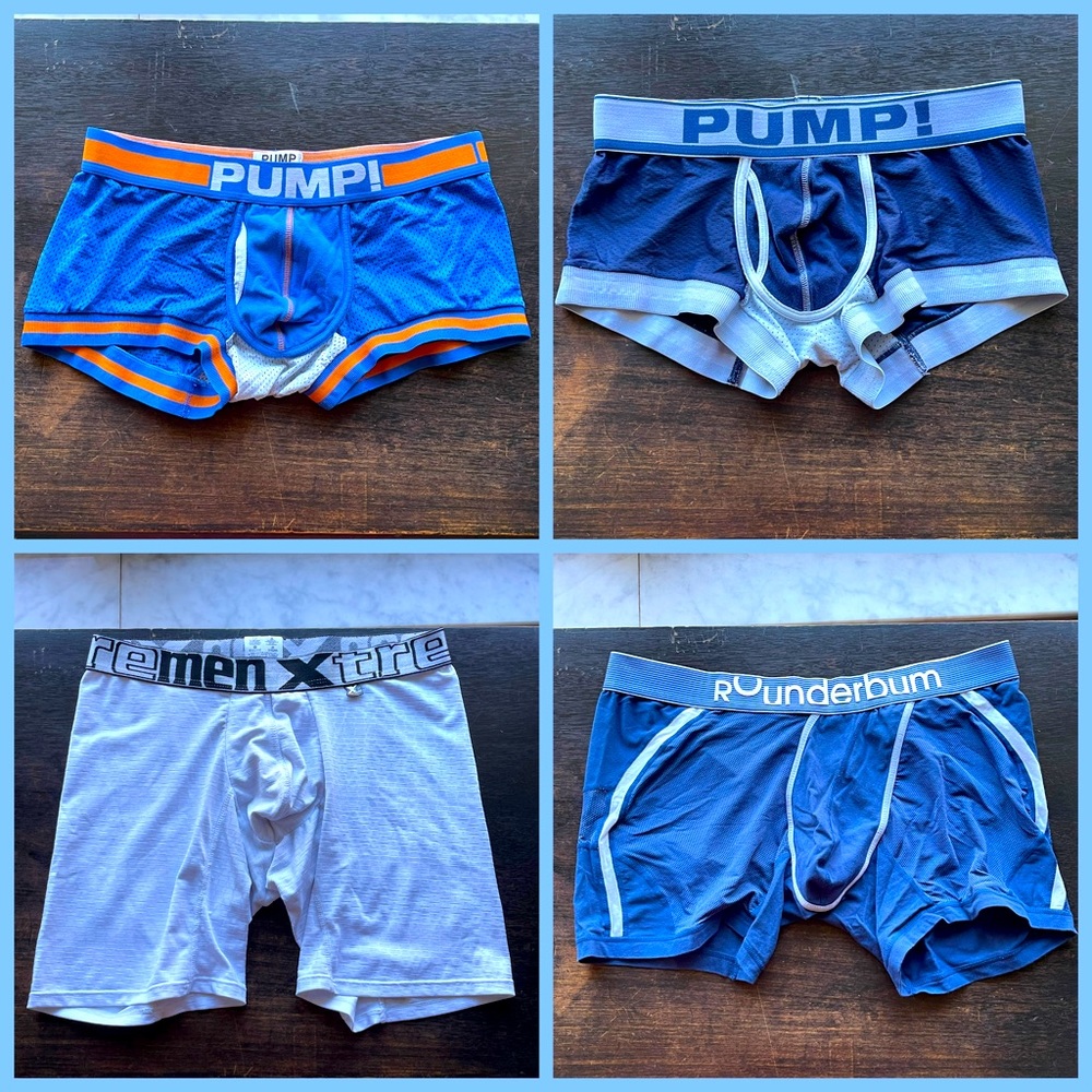 Men’s PUMP x2, ROUNDERBUM, XTREMEN Boxer Briefs - ALL 4 INCLUDED!!